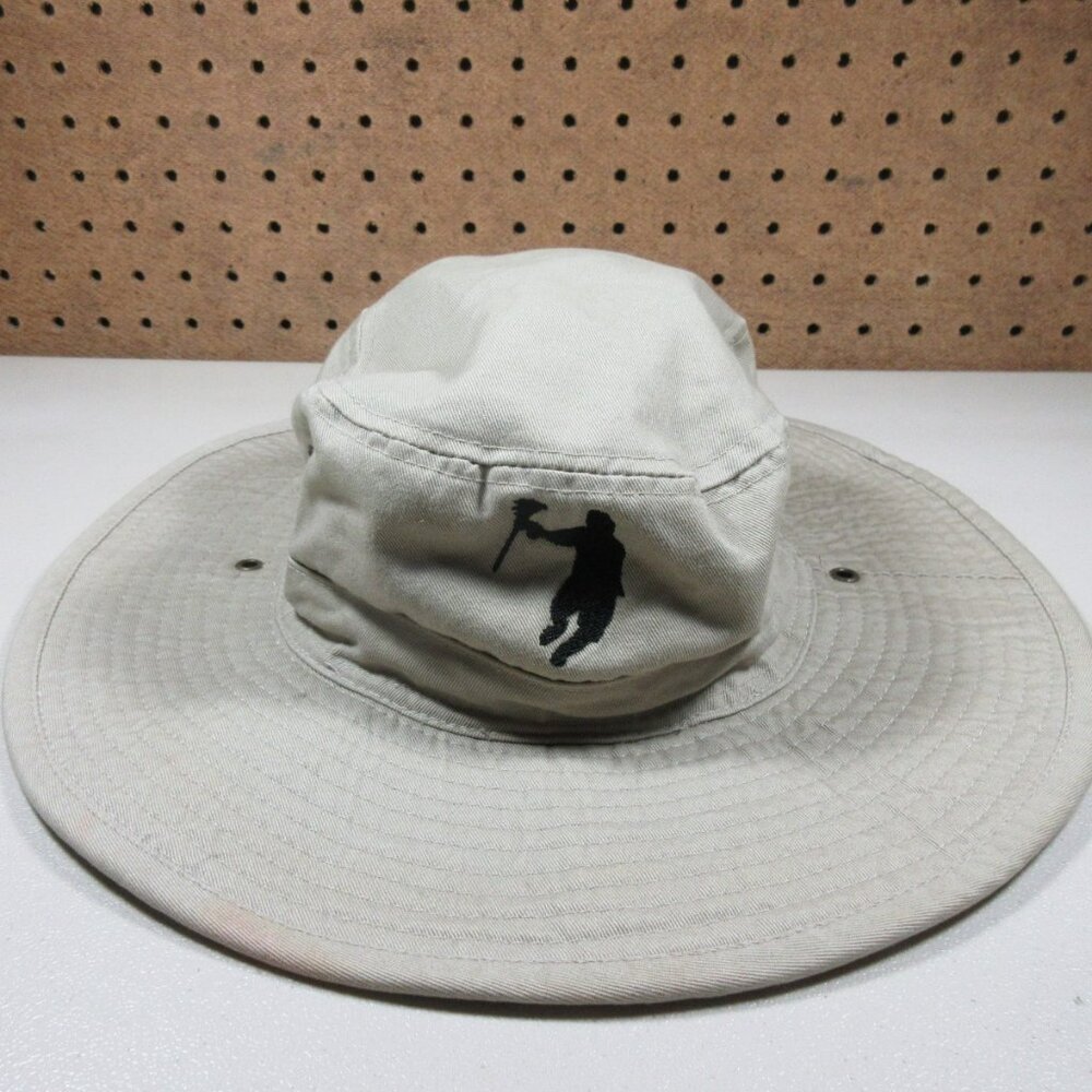 NISSIN mens solid khaki bucket sun hat M